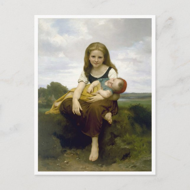 Bouguereau Elder Sister Postcard (Front)