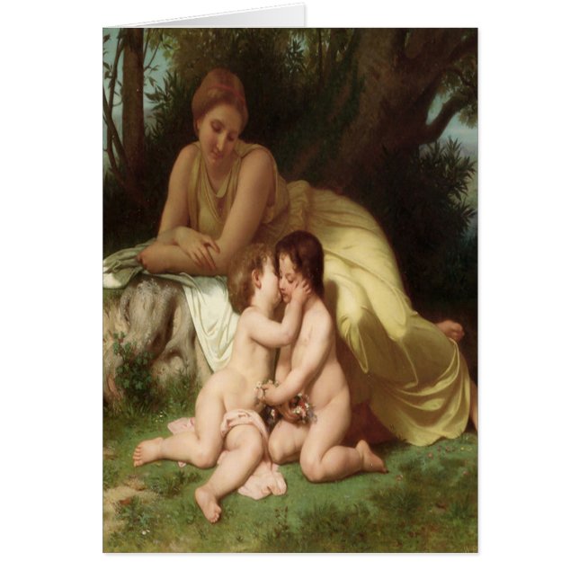 Bouguereau  Embracing Children  Cards (Front)