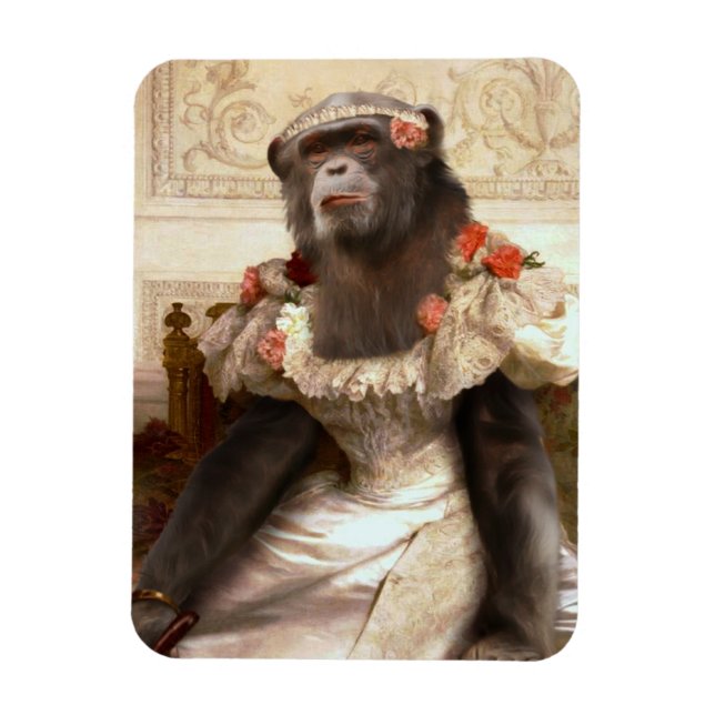 Bouguereau Gown de Chimp Cambaceres Magnet (Vertical)