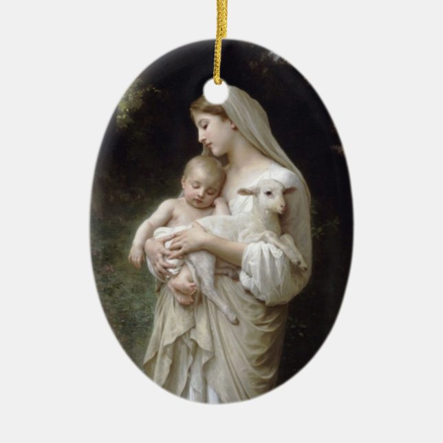 Bouguereau Innocence Oval Ornament (Front)