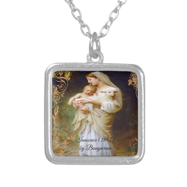 Bouguereau Innocence  Silver Plated Necklace (Front)