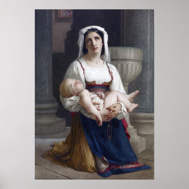 Bouguereau - Italian Peasant Kneeling Poster (Front)