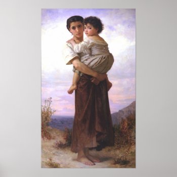 Bouguereau - Jeune Fille Tenant Un Enfant Poster by wesleyowns at Zazzle