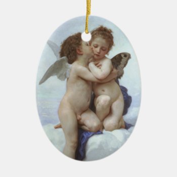 Bouguereau - L'amour Et Psyché  Enfants Ceramic Ornament by wesleyowns at Zazzle
