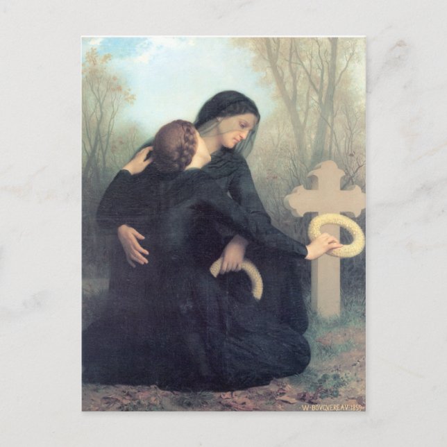 Bouguereau - Le Jour des Morts Postcard (Front)