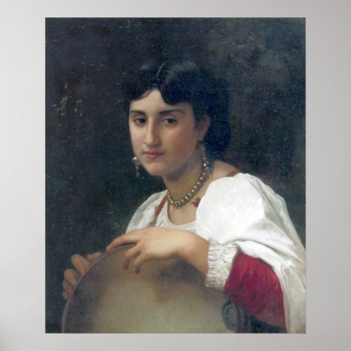 Bouguereau   L'Italienne au Tambourin Poster