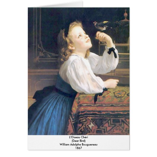 Bouguereau - L'Oiseau Cheri Cards (Front)