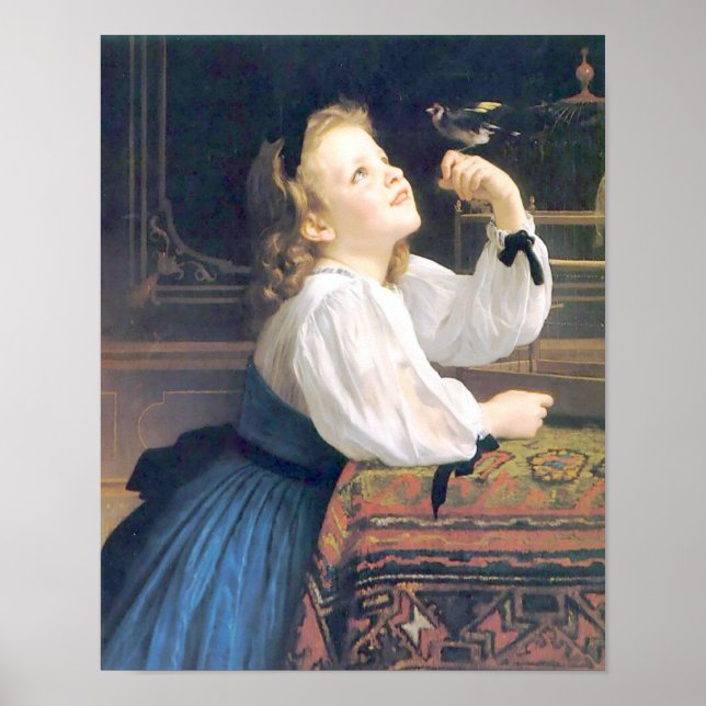 Bouguereau - L'Oiseau Cheri Poster (Front)