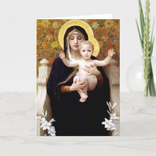 Bouguereau Madonna of the Lilies Christmas Holiday Card