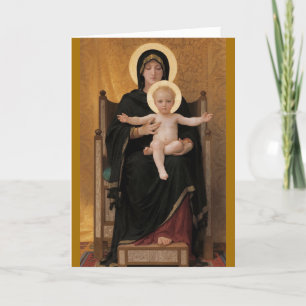 Bouguereau Madonna Seated Christmas Holiday Card