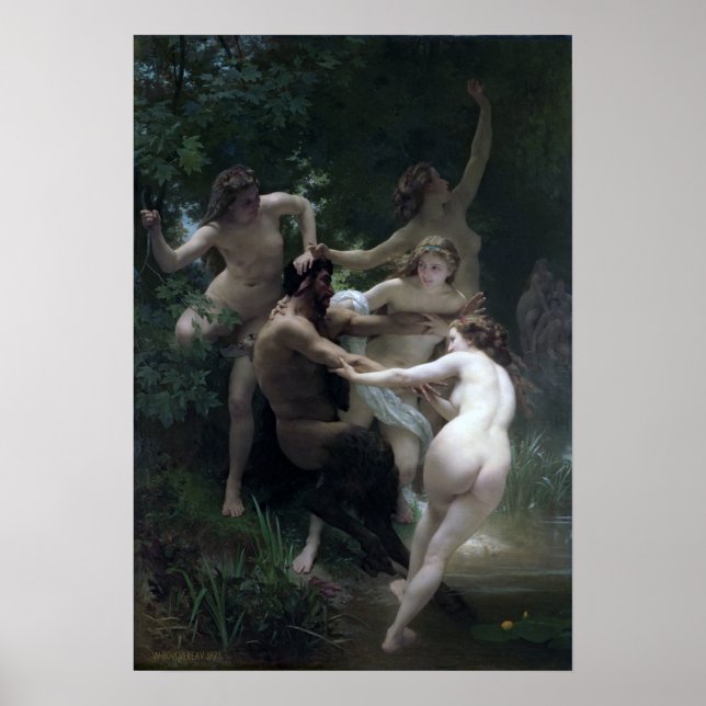 Bouguereau - Nymphs And Satyr, 1873 Poster (Front)