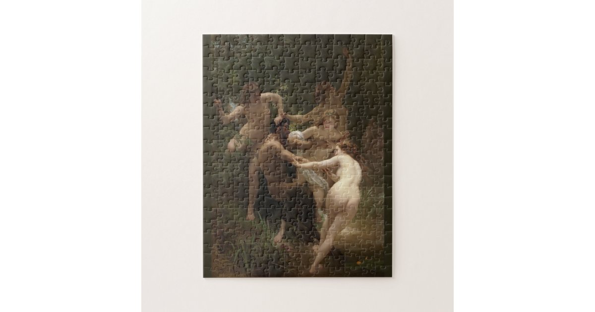Bouguereau Nymphs and Satyr Jigsaw Puzzle | Zazzle