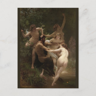 Bouguereau Nymphs and Satyr Postcard