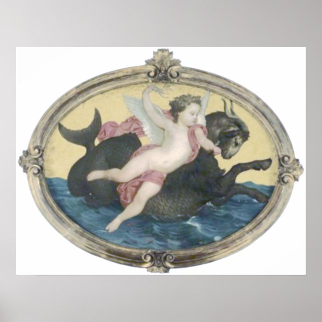 Bouguereau - Putti sur un Monstre Marin Poster (Front)
