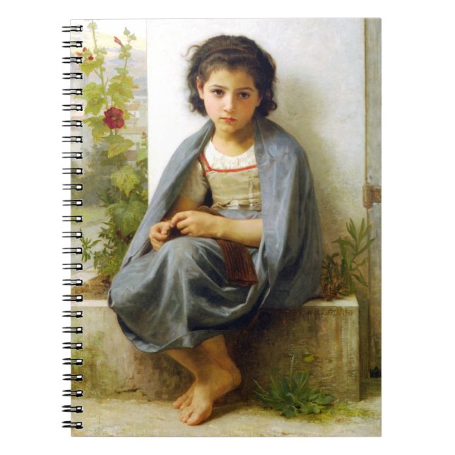 Bouguereau The Little Knitter Notebook (Front)