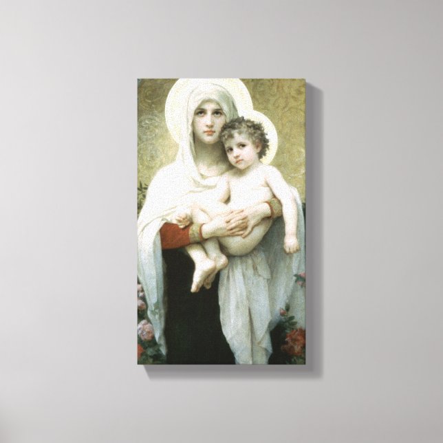 Bouguereau - The Madonna of the Roses Canvas Print (Front)