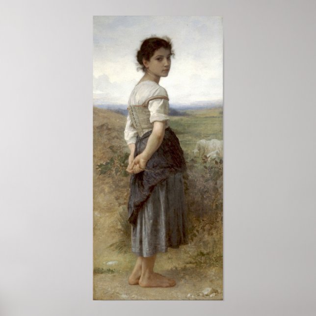 Bouguereau-The Young Shepherdess Poster (Front)