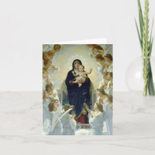 Bouguereau Virgin and Christ Child with Angels Holiday Card
