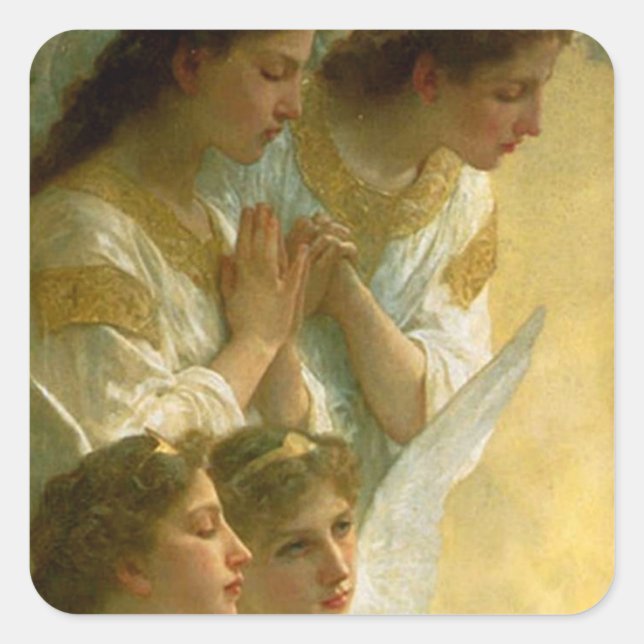 Bouguereau's Angels Square Sticker (Front)