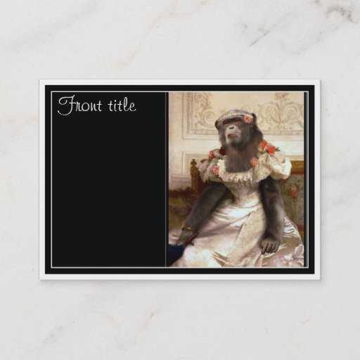 Customizable Bouguereau's Chimp Business Card Templates
