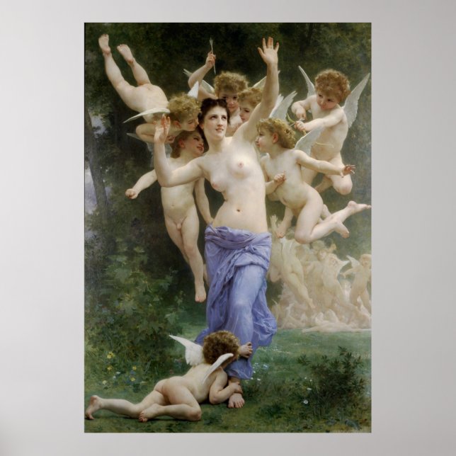 Bouguereau's Classic 1892 Painting The Wasp's Nest Poster (Front)