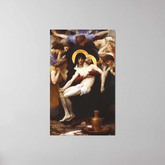 Bouguereau's Classic French Painting: Pieta (1876) Canvas Print (Front)