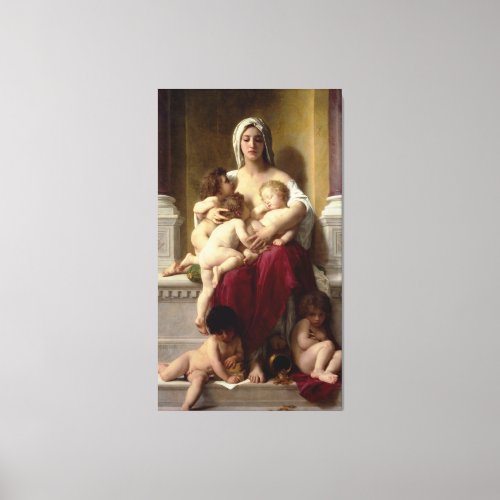 Bouguereaus Classic Painting Charity La Charite Canvas Print