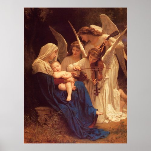 Bouguereaus Classic Painting Song of the Angels Poster