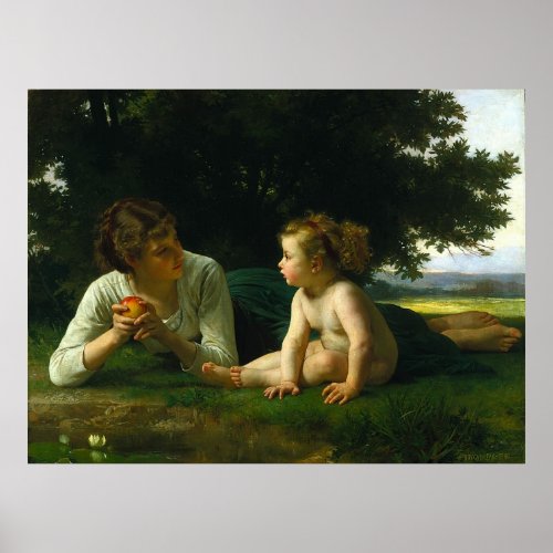 Bouguereaus Classic Painting Temptation 1880 Poster