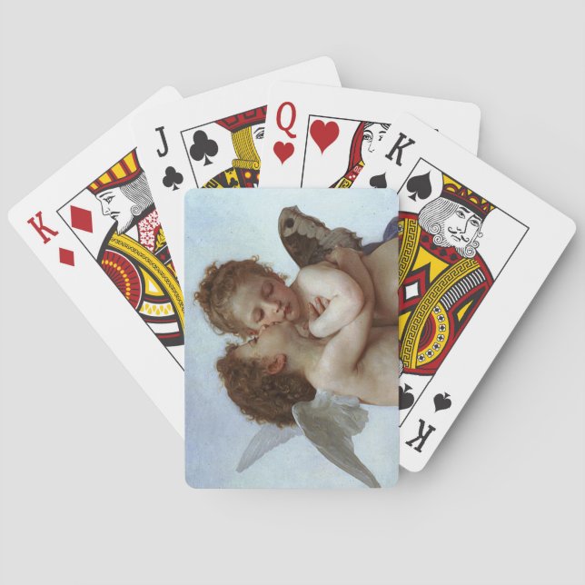 Bouguereau's L'Amour et Psyche, enfants (Cupid) Poker Cards (Back)