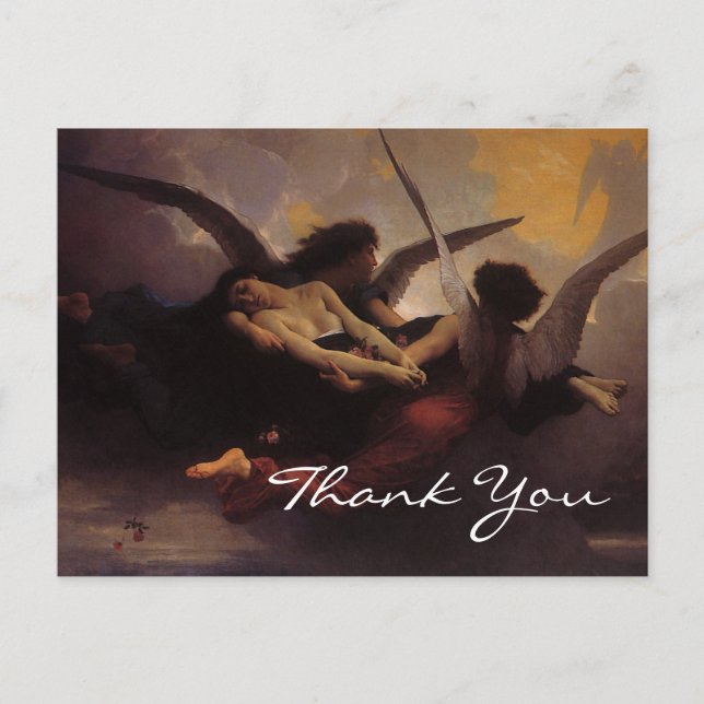 Bouguereau's Soul Brought to Heaven Postcard (Front)