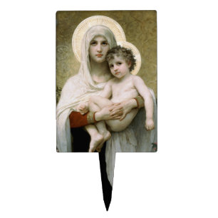 Bouguereau's The Madonna of the Roses (1903) Cake Topper