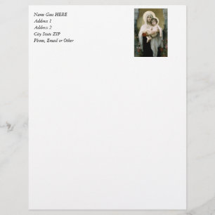 Bouguereau's The Madonna of the Roses (1903) Letterhead