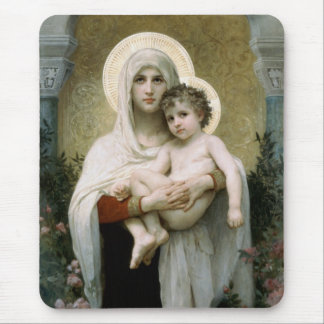 Bouguereau's The Madonna of the Roses (1903) Mouse Pad