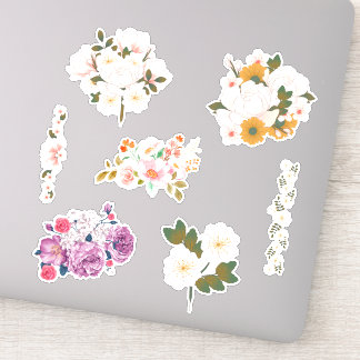 Bouguet of Flower Custom-Cut Vinyl Sticker