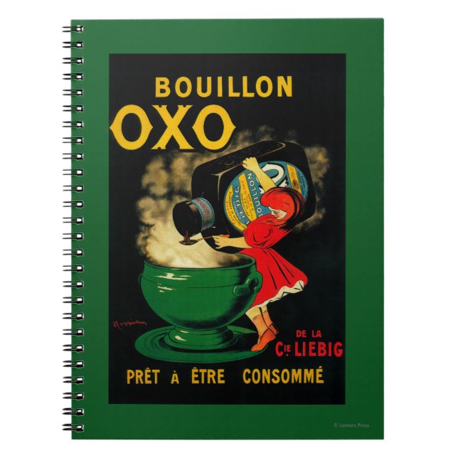 Bouillon OXO Vintage PoseterEurope Notebook (Front)