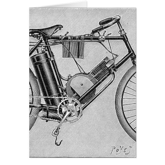 Bouilly Motorcycle, 1895 Cards (Front)