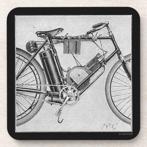 Bouilly Motorcycle 1895 Drink Coaster