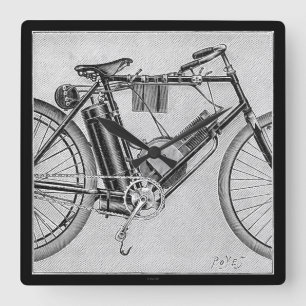 Bouilly Motorcycle, 1895 Square Wall Clock