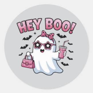 Boujee Boo Classic Round Sticker