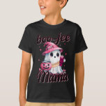 Boujee Boo Jee Spooky Ghost Pink Halloween Pumpkin T-Shirt