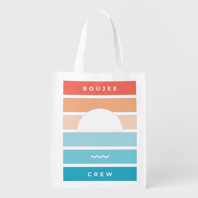 Boujee Crew Reusable Grocery Bag (Front)