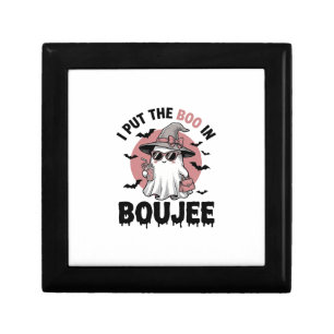 Boujee Ghost Halloween Vintage Engraving Design_1 Gift Box