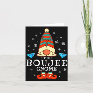 Boujee Gnome Xmas Family Matching Group Christmas Card