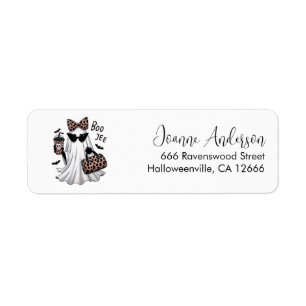 Boujee Halloween Ghost Pumpkin Return Address Label