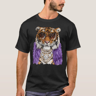 Boujee Tiger Leopard Sunglasses Funny Animal T-Shirt