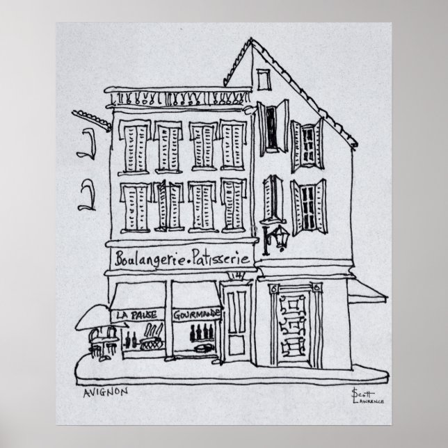 Boulangerie Patisserie, Avignon Poster (Front)