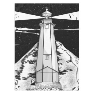 Boulder Bank Lighthouse Tablecloth