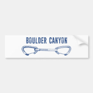 Boulder Canyon Colorado Climbing Quickdraw Bumper Sticker