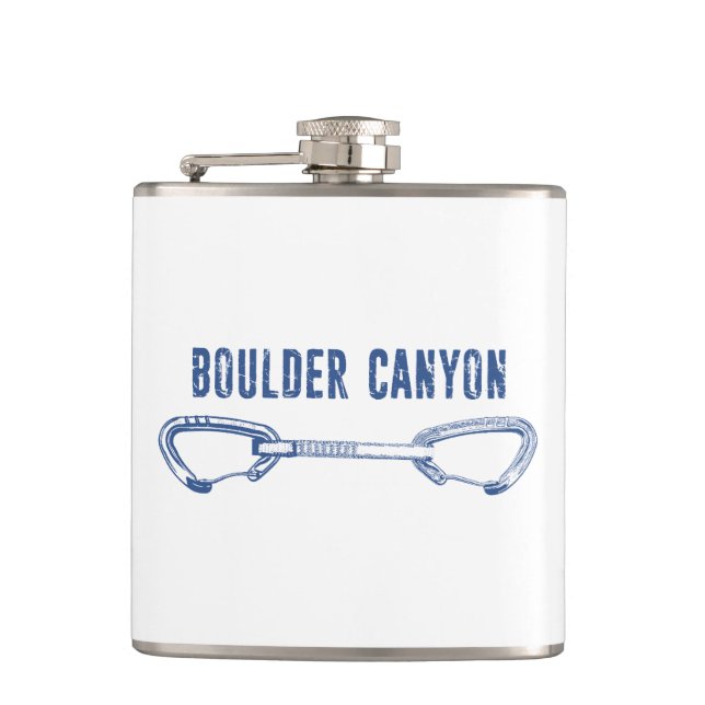 Boulder Canyon Colorado Climbing Quickdraw Flask (Front)